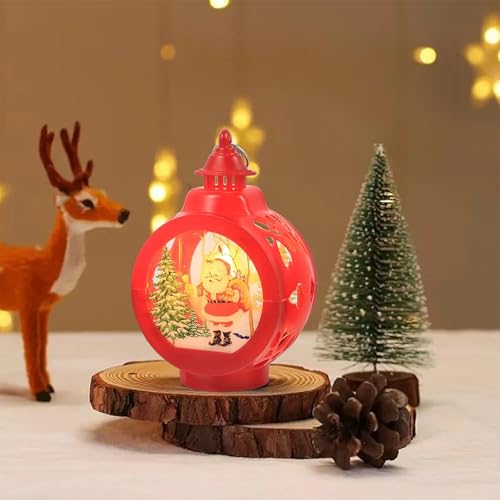 Personalisierte Weihnachts Schneekugel Laterne, LED Weihnachtsdeko...
