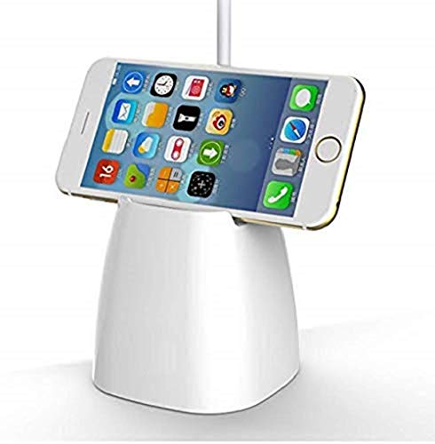 Image of IDOLESHOP Rechargeable LED Touch On /Off Switch Desk Lamp Children Eye Protection Student Study Reading Dimmer Table Lamp USB Charging (White, Standard)