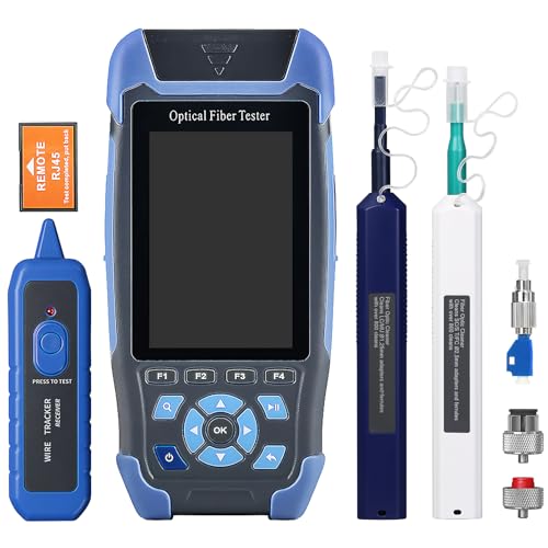 A-900A OTDR Optical Fiber Tester 1310 1550 SCAPC FCAPC Interface 24/22db 9 in 1 OPM -50~+26dbm RJ45 Tester with SC FC Adapter
