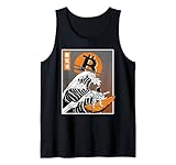 Japanese Bitcoin Art Surfing Astronaut Wave Funny Bitcoin Tank Top