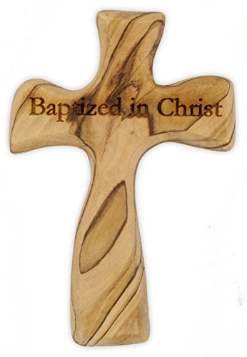Cruz de oracion de madera de olivo de Tierra Santa para meditacion en casa