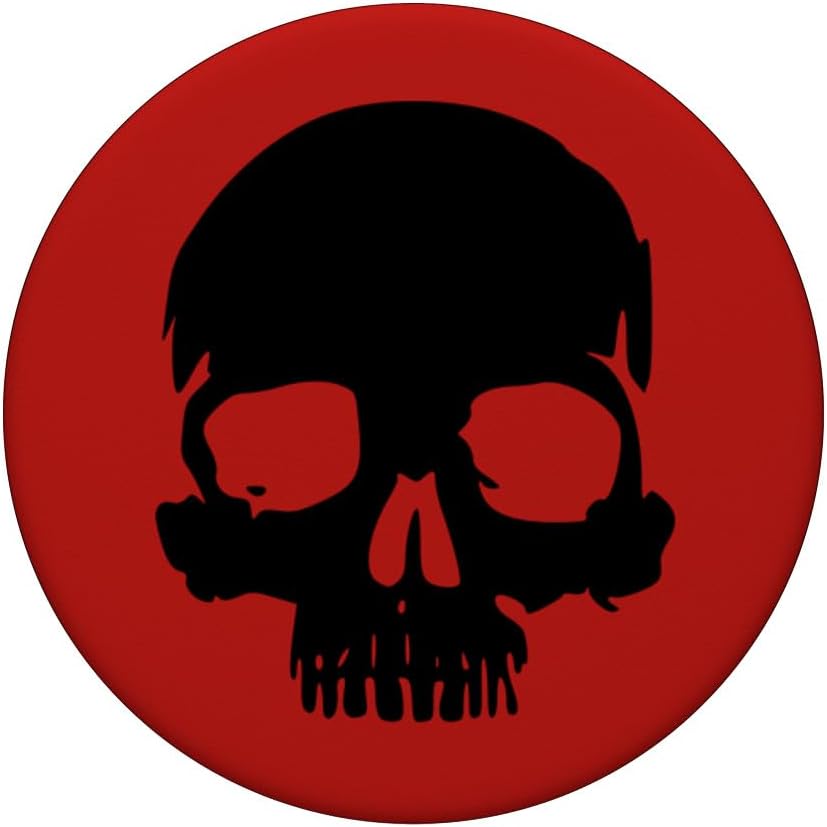 Black Skull Red PopSockets Adhesive PopGrip - Image 3
