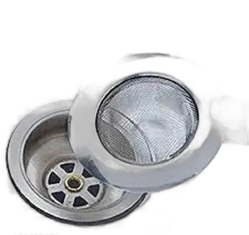 urban elegance stainless steel sink strainer kitchen drain basin basket filter stopper drainer/jali (pack of-01)