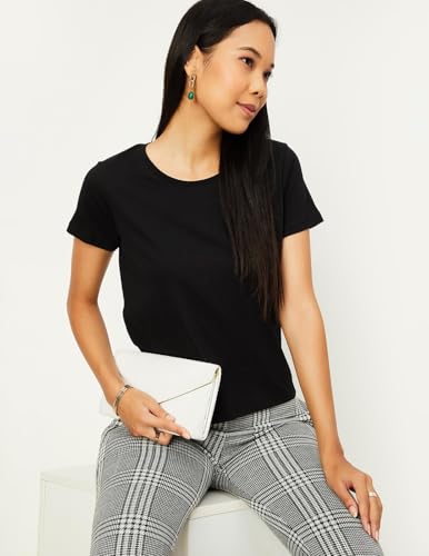 Image of Max Plus Size Women's Solid Cotton Regular Fit T-Shirt