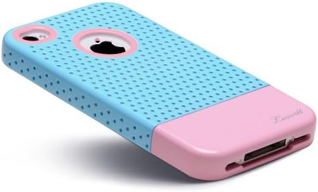 LUVVITT Respira Hard Shell Case for iPhone 4 & 4S - Blue/Pink