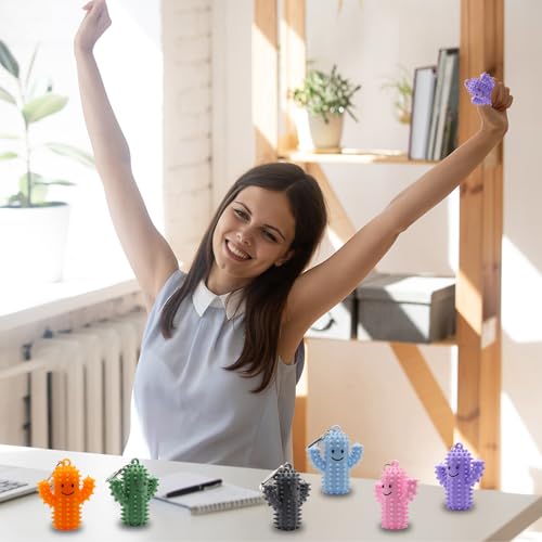 1 PCS Little Ouchies Pain Fidget,Silicone Cactus Stim Tools for Adults, Sensory Pain Stim Fidget Toy, Spiky Grippy Stim Keychain, Anxiety Relief Items Fidget, Fun Gift for Friends and Family (Green) - Image 9