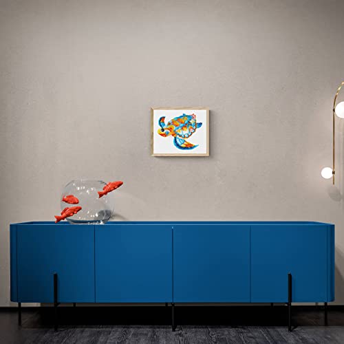 Uniquilling Quilling Kit Paper Quilling Kit For Adults Beginner, Handmade Diy Craft Quilling Paper Filigree Painting Kit Tools, Home Room Wall Art Decor Perfect Gifts , 8*10-Inch Blue Turtle (Basic) #TOP7