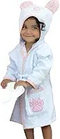 Roupão Infantil 100% Algodão para Bebês Crianças Meninas Meninos com Capuz Toalha Aveludada e Felpuda Ideal para Saída de Banho Praia Piscina Natação Presente.