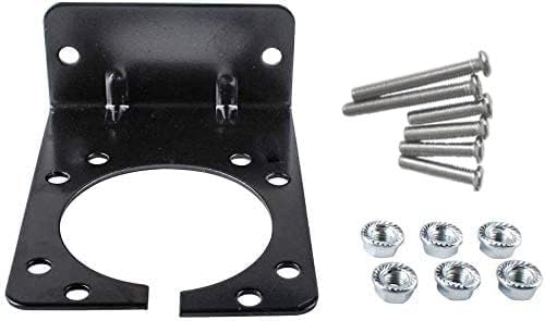 4 Flat To 7 Blade Trailer Light Adapter, Wiring Reverse Plug Connector With Mounting Bracket For Car Truck Rv Side To Trailer Side Towing Solutions, Rv 7 Pin To 4 Pin Trailer Adapter #TOP6