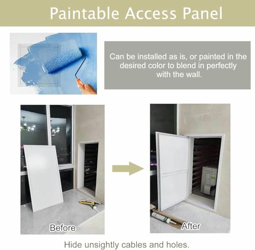 Puerta oculta pintable para plomería que elimina registros feos 5