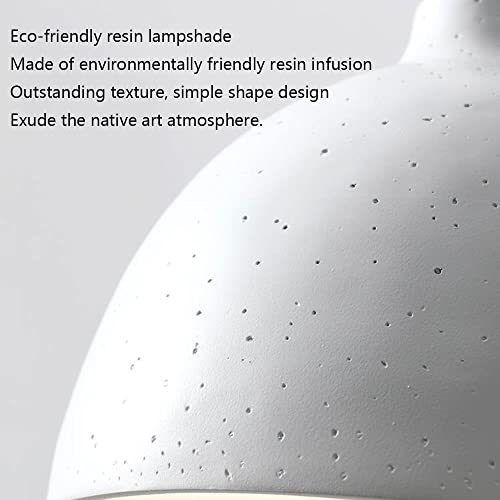 Suspension industrielle E27 en résine forme macaron luminaire soigné