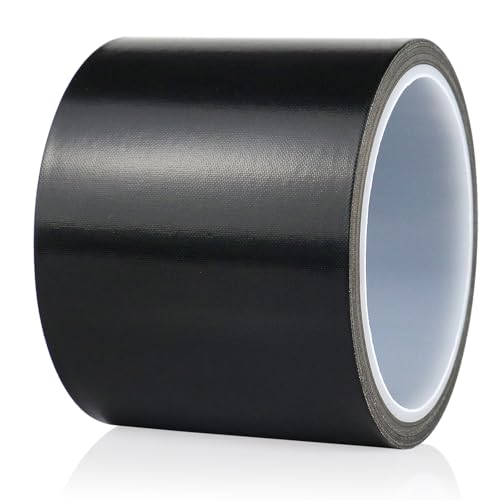 Image of BOMEI PACK Black PTFE Teflonn Glass Cloth Tape, 3'' x 33ft High Temperature Tape Fiberglass Adhesive, Heat Resistant for Fabric,High-Speed Sealing Machine,Vacuum Sealer Machine,1 Pack