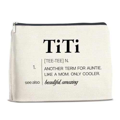 YeleY Auntie Gift Makeup Bag for Women, Funny Aunt Cosmetic Pouch