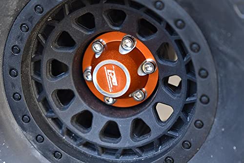 Aluminum Wheel Lock (Silver Inlay Design) For Axial 1/6 SCX6 Jeep JLU Wrangler AXI05000-4Pc Set Gray Silver