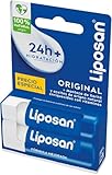 Pack Liposan Original (2 x 4,8 g), duplo bálsamo labial de cuidado intensivo, cacao de labios de textura ligera, bálsamo hidratante para unos labios suaves y tersos