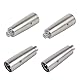 LuluDa XLR 3 Pin Stecker 4 Stück XLR Stecker zu Cinch Buchse Adapter Professioneller Audio Mikrofon Anschluss Adapter XLR auf RCA Konverter