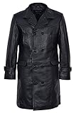 kühlcontainer occasion schweiz Cowhide Leather Coat Jacke Smart Range Männer UBOAT Lange Schwarze Deutsche WW2 Anschlüsse für Kühlcontainer Genuine Cowhide Leather Coat Jacke (L)