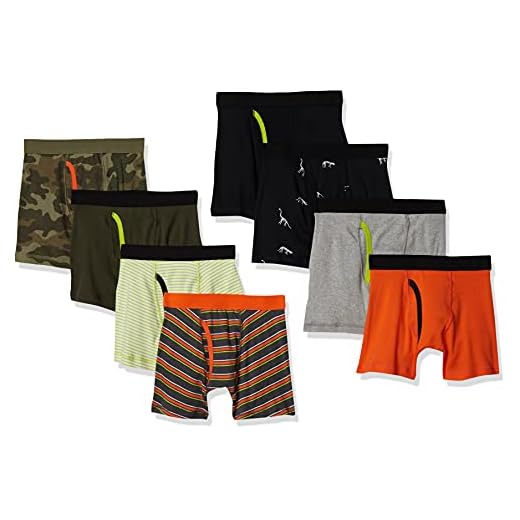 Amazon Essentials Boxer Brief (8 Pack) Briefs, Camo, Large