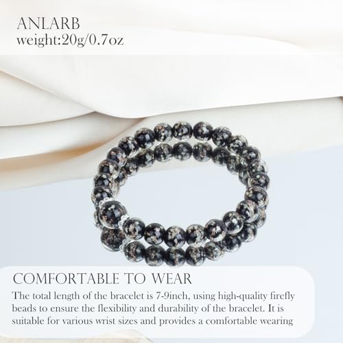 Women's Firefly Beads Murano Glass Jewelry Glow in the Dark Adjustable Bracelets4