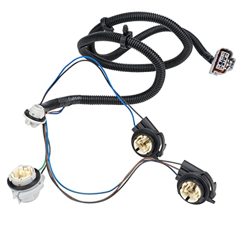 WEILEITE Left Driver and Right Passenger Side Tail Light Direct Wiring Harness Kit Compatible with Chevy Silverado 1500 1500HD 2500HD 3500 2003-2007 Replace 16531401 16531402