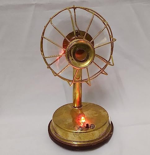 Casa INDUSTRIES Brass Antique Handcrafted Mini Small Battery Fan Home