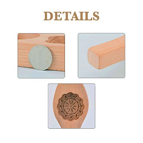 Killer's Instinct Outdoors Carved Round Wooden Mould Press Mooncake Mold Middle Eastern Cookie & Cake Mold 2-1/2" Diameter 1/2" Depth Maamoul Cookie Mold #TOP1