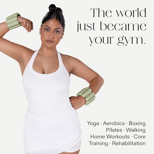 Image of Bala Bangles Wrist & Ankle Weights for Women & Men - Adjustable Weighted Bands - Soft Silicone Arm & Leg Weights for Pilates, Yoga, Walking, Barre, Home Workout & Strength Training Exercise
