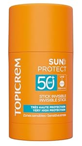 Stick Solaire Visage SPF50+ Invisible Topicrem - Protection Très Haute 15g
