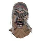 halloween maske alien, Latex Kopfmaske Außerirdisches, Monster für Erwachsene, Kopfmasken, Außerirdischer Masken, für Halloween Kostüm Party Karneval Cosplay (A)