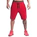 Ouber Men's Casual Drawstring Running Biking Athletic Sweatpant Short Gym Shorts (XL, Red)