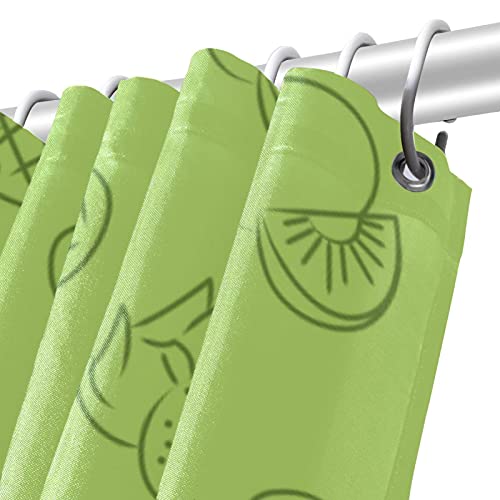 Rideau de douche de qualité supérieure vert et fruits peints à la main - 6