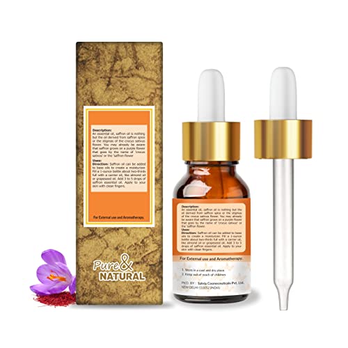 Image of Crysalis Saffron Oil 30 ml (1.01 fl oz) - Genuine Crocus sativus Infused Carrier Oil for Brightening Facial Formulations, Skin Care & Hair Treatments
