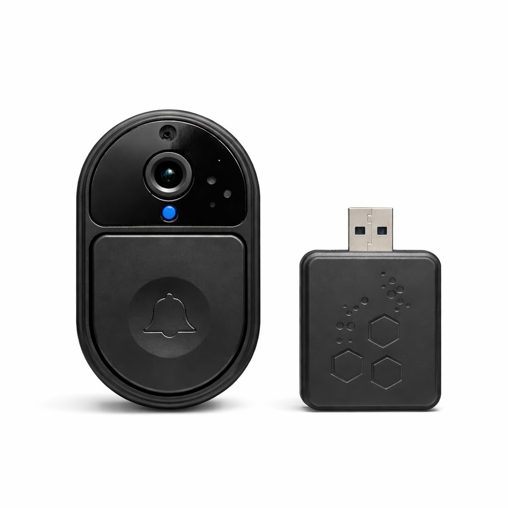 FREDI HD PLUS WiFi Video Doorbell Camera with USB Chime | 1080P Full HD | Two Way Audio | Motion Detection Alerts | Rechargeable Battery (1–2 Day Backup) | 32GB SD Card Support | Mobile Live View