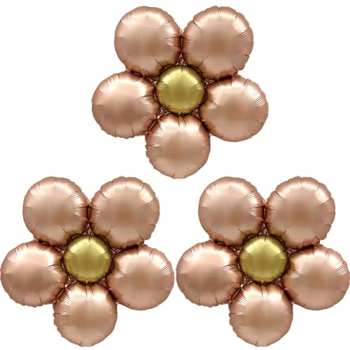 AZGRUEILK Daisy Balloons Birthday Party Decorations Rose Gold Flower Daisy Balloon Kit Shower Themed Party Boho Retro Hippie Wedding Party Supplies Decorations Favors Decor Balloons Party Sets-3 PCS by AZGRUEILK - Used condition - US$5.75