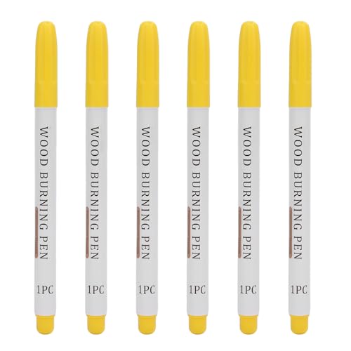 Pilipane Wood Burning Marker Pen Set 6 Pcs Pyrography Scorch Markers for Wood Art Projects Crafts Easy to Use Safe Material Multi Surface Compatibility