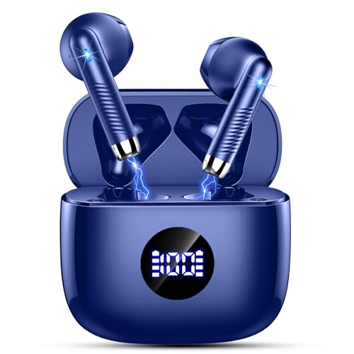Wireless Earbuds, Bluetooth 5.4 Headphones Deep Stereo, in Ear Earphones with 4 ENC Noise Cancelling Mics, 40H Playback Earbuds with Mini Case, IP7 Waterproof Wireless Ear Buds with USB C, LED Display Wireless Earbuds, Bluetooth 5.4 Headphones Deep Stereo, in Ear Earphones with 4 ENC Noise Cancelling Mics, 40H Playback Earbuds with Mini Case, IP7 Waterproof Wireless Ear Buds with USB C, LED Display