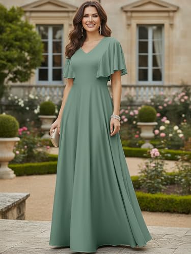 Image of KOH KOH Womens Long Elegant Bridesmaid Evening Cocktail Modest Maxi Dress