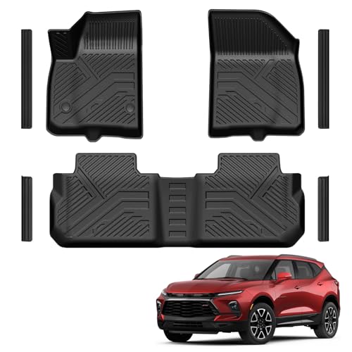 LUMWAY Floor Mats for 2019-2026 Chevy Blazer Gas Only (Not for EV & Trailblazer), TPE All Weather Durable Floor Liners Door Sill Guards for Chevrolet Chevy Blazer