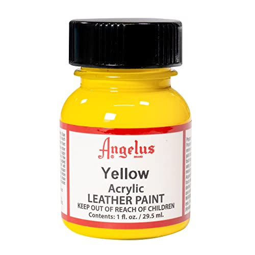 Image of Angelus Acrylic Leather Paint, Yellow, 1 oz.