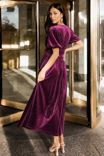 Image of Maxigerui Women's Velvet Maxi Dress Formal Dresses for Wedding Guest Dress