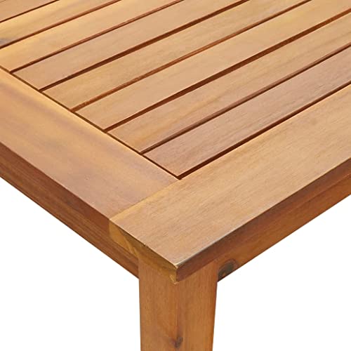 Vidaxl Solid Acacia Wood Patio Table Patio Dining Dinner Balcony Backyard Terrace Dinette Wooden Table Home Outdoor Furniture 78.7" #TOP5