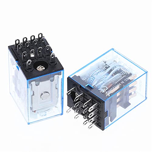 Relé electromagnético MY4NJ DC12V de 4 contactos con bobina miniatura HH54P y base de 5A 4