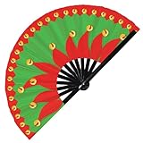 Christmas Hand Fan Handmade Elf Woman Santa Claus Accessories Outfit Cosplay Costume Wear Fan Gears