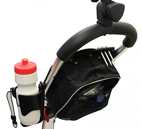 Axglo-TriLite-3-Wheel-Push-Golf-Trolley-WhiteRed-2-Free-Accessories-by-Axglo