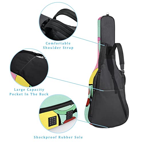 Étui de protection rembourré pour guitare acoustique classique Motif géométrique Multicolore, Multicolore 03., 42.9×16… - Les Beatles, Paul McCartney, John Lennon, RIngo Starr, George Harrison Étui de protection rembourré pour guitare acoustique classique Motif géométrique Multicolore, Multicolore 03., 42.9x16… – Image 4