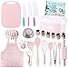 JoyTown Kids Cooking and Baking Set with Storage Case â€“Complete Cooking Supplies for The Junior Chef with Cookbook, Knives, Timer, Kids Baking Kit for Girls & Boys â€“ Real Utensils Accessories - Pink