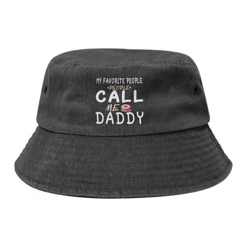 Qauirfe My Favorite People Call Me Daddy Fashion Cowboy Denim Fisherman Hat Outdoor Fishing Cap Sun