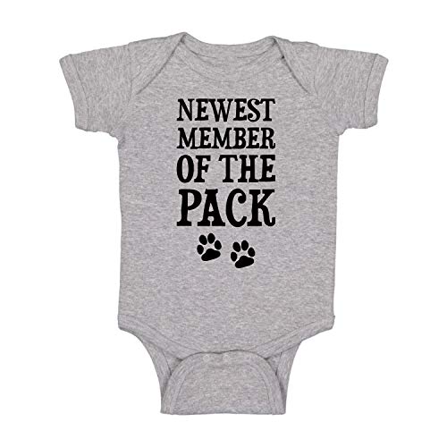 Image of Newest Member of The Pack - Funny Cute Infant Creeper, One-Piece Baby Bodysuit