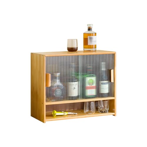 Casier à vin rouge et petit buffet vitrine pour ranger vos bouteilles de salon