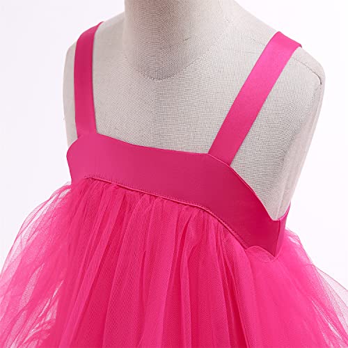 Flower Baby Girl Dress Toddler Party Lace Tulle Tutu Princess Pageant Formal Birthday Special Occasion (4Y Hot Pink) #TOP4